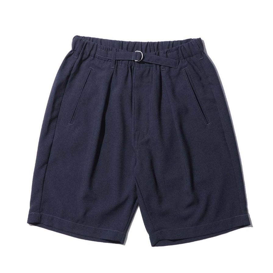 Clothing Post Overalls Shorts | Post Overalls E-Z Lax 4 Shorts Seersucker Navy