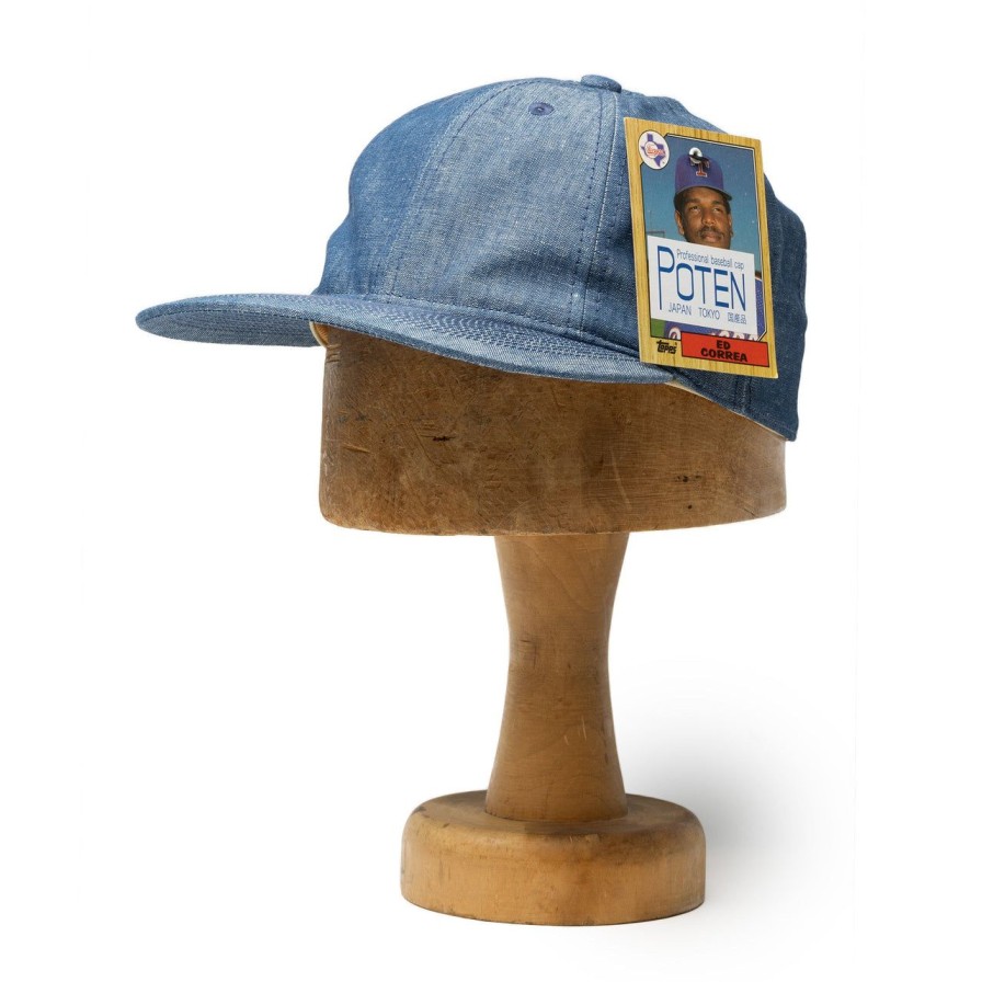 Accessories Poten Baseball Cap Poten | Poten Chambray Baseball Cap Blue