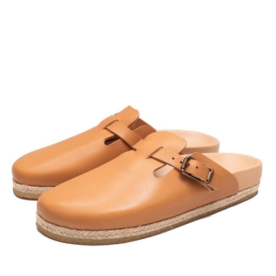 Clothing Yuketen Yuketen | Yuketen Sal1 W/Crepe Sole Leather Sandals Vaqueta Natural