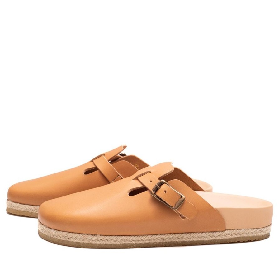 Clothing Yuketen Yuketen | Yuketen Sal1 W/Crepe Sole Leather Sandals Vaqueta Natural