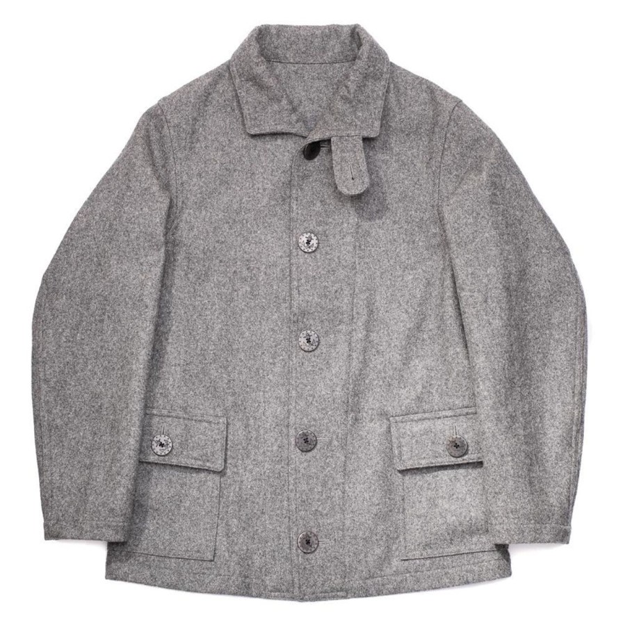 Clothing John Gluckow Jackets And Coats | John Gluckow Jg03403A Submariners Coat Grey