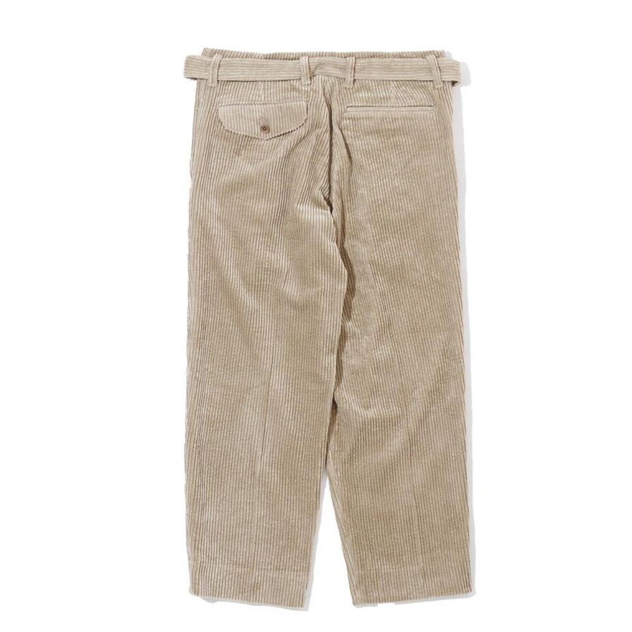 Clothing Kuon Chinos | Kuon Fanage Corduroy Belted Trousers Beige