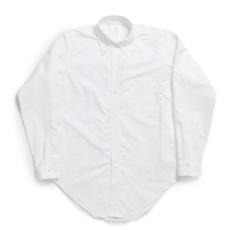 Clothing Anatomica Shirts | Anatomica Bd Ideal Oxford Shirt Dull White