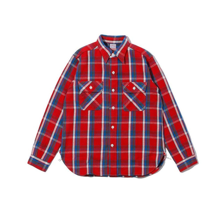 Clothing Warehouse & Co Shirts | Warehouse & Co Lot. 3104B Flannel Shirt 1-Red