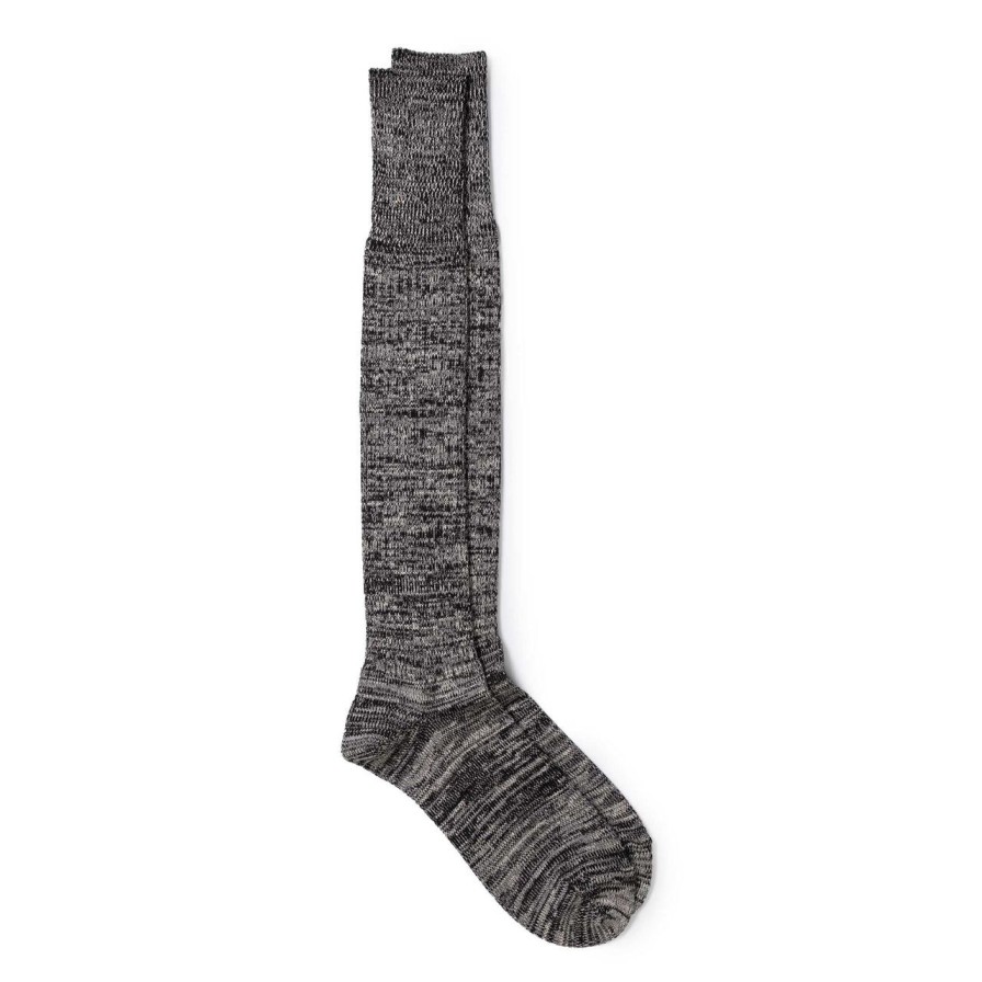 Clothing Clinch by Brass Tokyo Clinch | Clinch Long Hose Heavy Weight Socks Black X Ecru