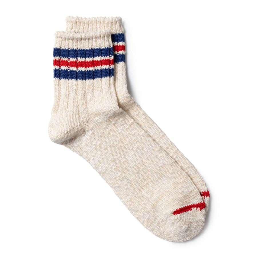 Accessories Anonymous Ism Anonymous Ism | Anonymous Ism 3Line Slub Q Sock Off White