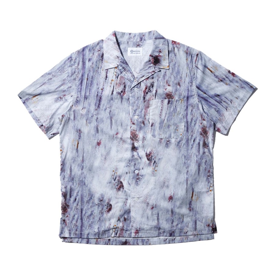 Clothing Kuon Shirts | Kuon Camp Collar Shirt Seashell Purple