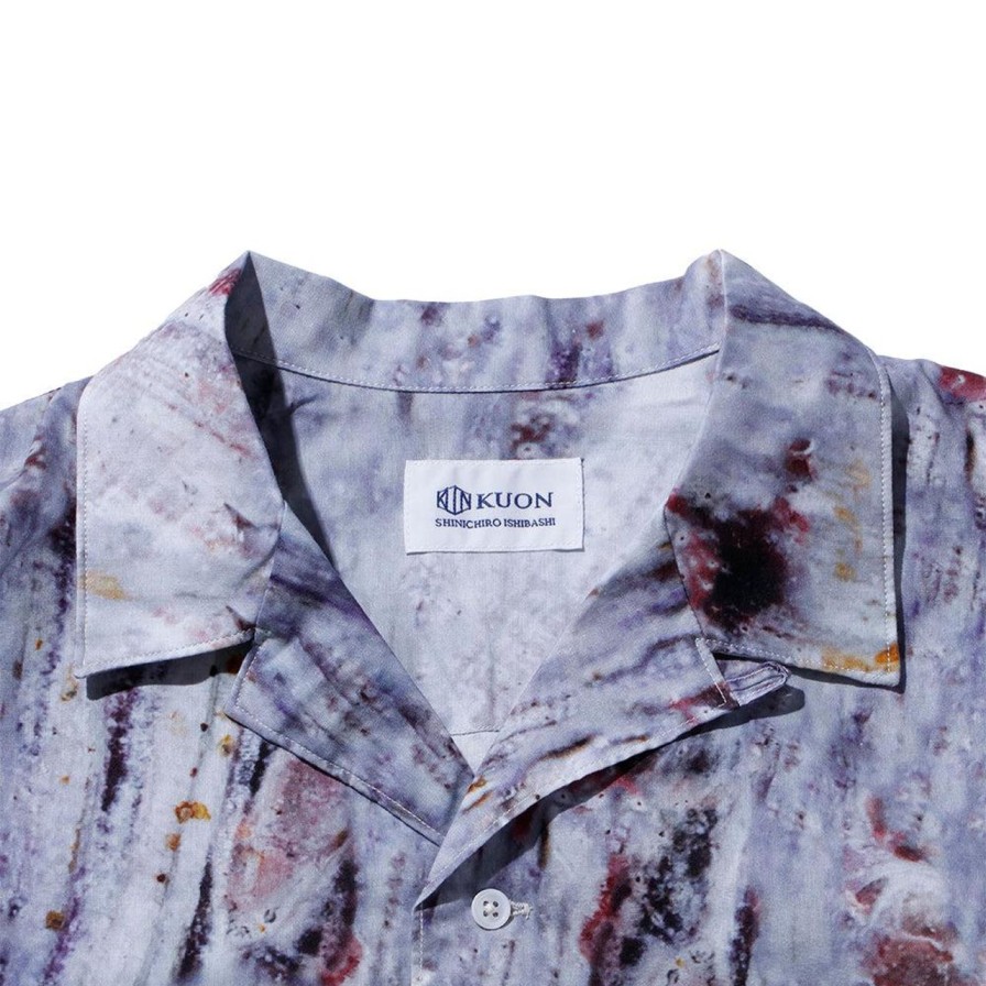 Clothing Kuon Shirts | Kuon Camp Collar Shirt Seashell Purple