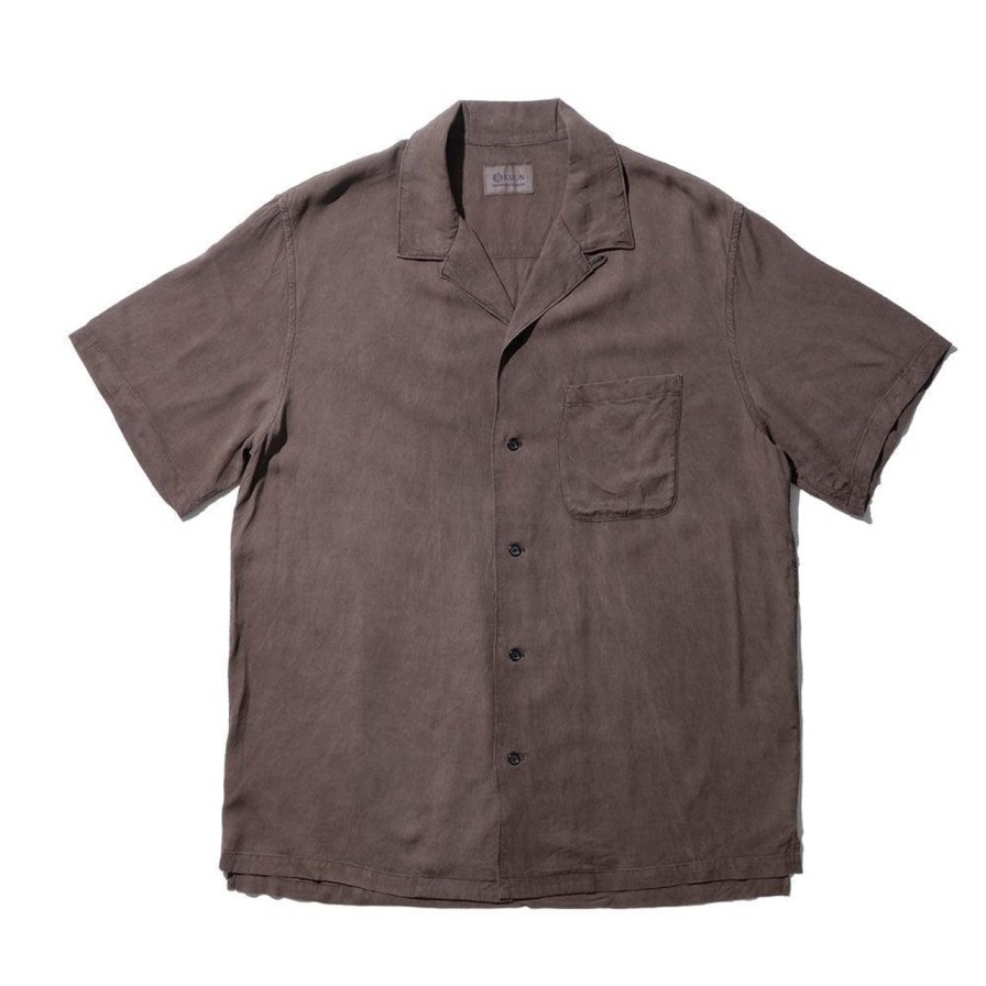 Clothing Kuon Shirts | Kuon S/S Open Collar Shirt Dorozome