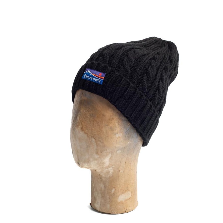 Clothing Pherrow's Knitwear | Pherrow'S 21W-Pckc1-Mt Beanie Black