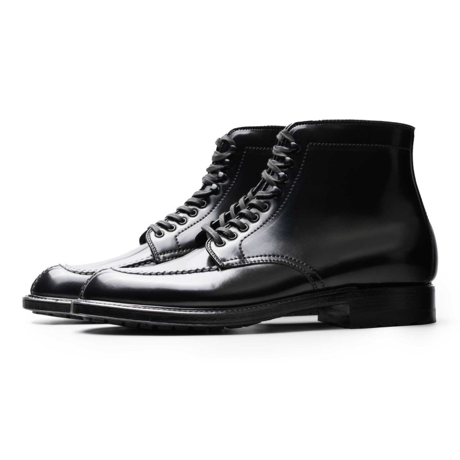 Clothing Alden Footwear Chevron Right Icon | Alden X Clutch Cafe Tanker Boot Black Shell Cordovan M2905Hc