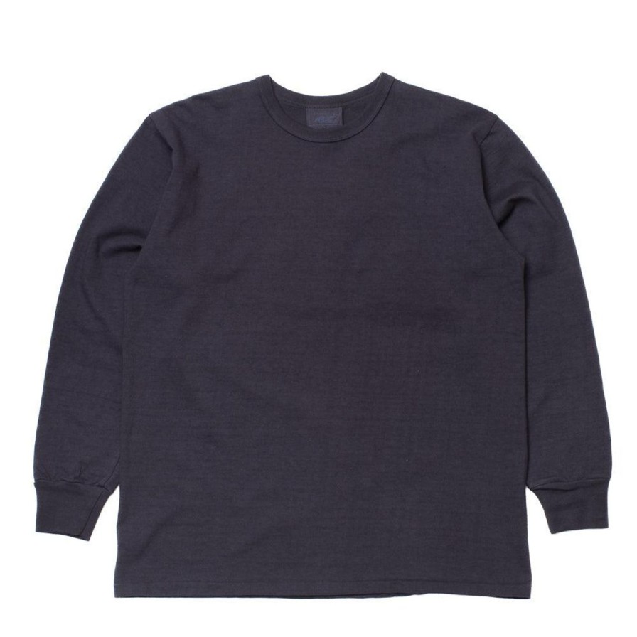 Clothing Allevol T-Shirts & Undershirts | Allevol Heavy Duty Crew Neck L/S T-Shirt Navy