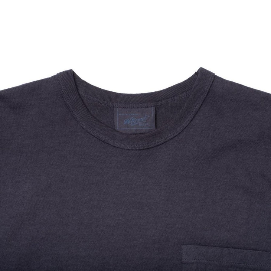 Clothing Allevol T-Shirts & Undershirts | Allevol Heavy Duty Crew Neck L/S T-Shirt Navy