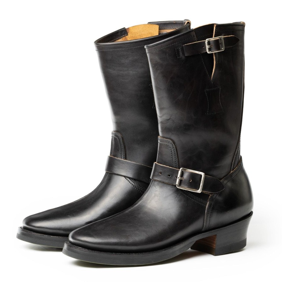 Clothing Clinch by Brass Tokyo Clinch | Clinch Engineer Boots Cn Wide Last Od Black Horsebutt