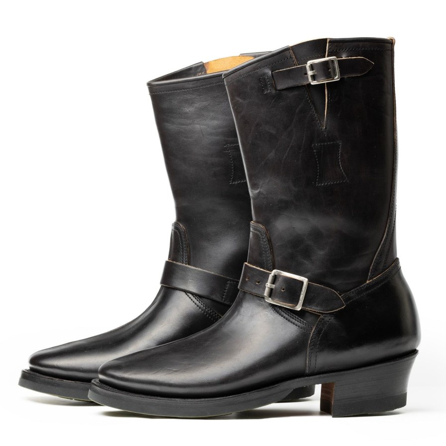 Clothing Clinch by Brass Tokyo Clinch | Clinch Engineer Boots Cn Wide Last Od Black Horsebutt