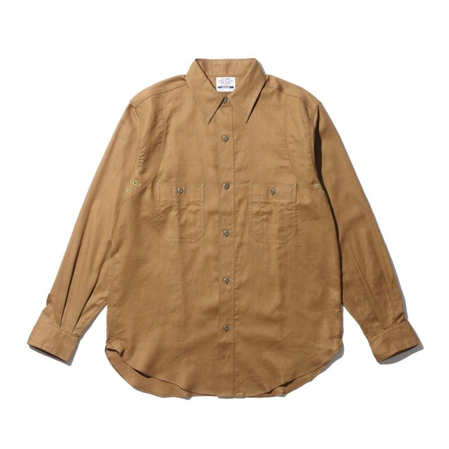 Clothing Big Yank Shirts | Big Yank C1920 Flyer Shirt Cotton/Linen Twill Olive