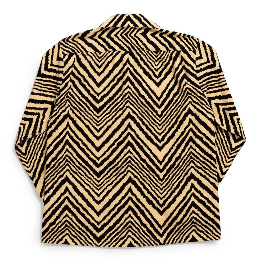 Clothing Groovin High Shirts | Groovin High 50'S Zebra Corduroy Shirt Yellow