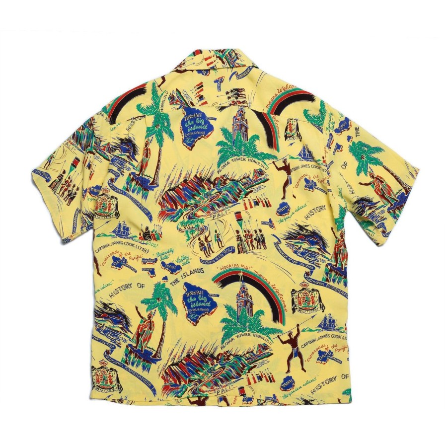 Clothing Sun Surf Shirts | Sun Surf History Of The Islands Hawaiian Shirt Yellow