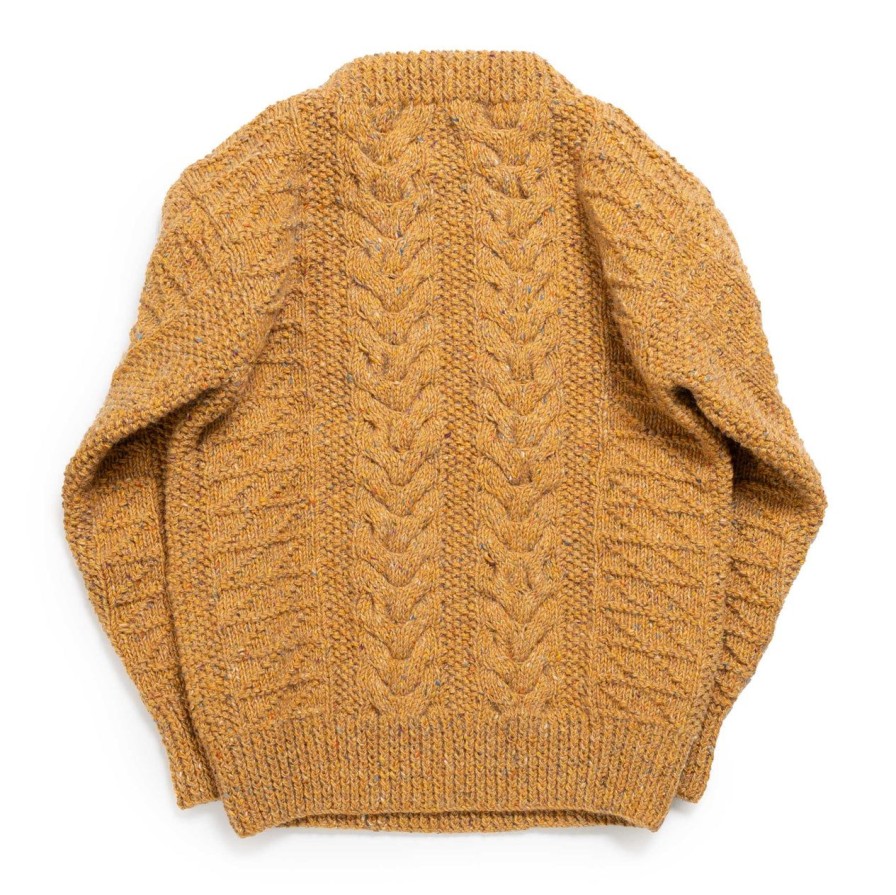 Clothing Allevol X Inverallan Knitwear | Allevol X Inverallan 1G Pegasus Crew Neck Sweater Mohair Tweed Golden Ash