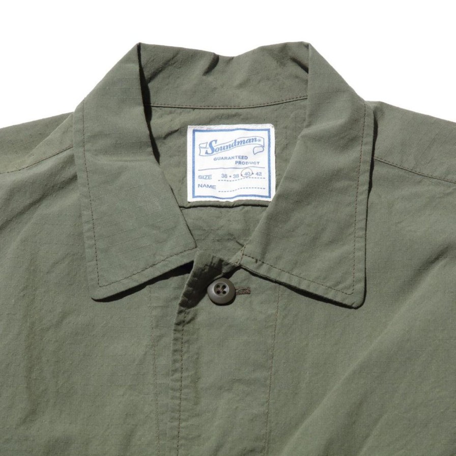 Clothing Soundman Shirts | Soundman Jeferson Shirt Olive Green