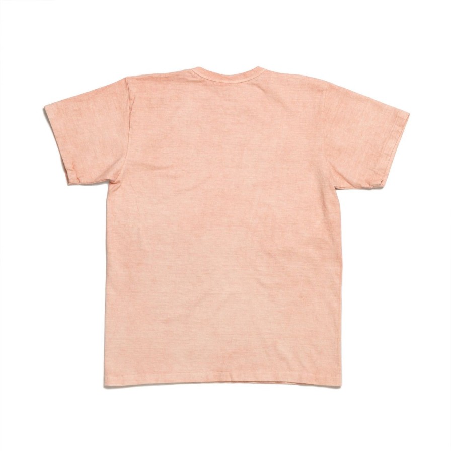 Clothing Allevol T-Shirts & Undershirts | Allevol Heavy Duty Crew Neck T-Shirt Hand Dyed Pink