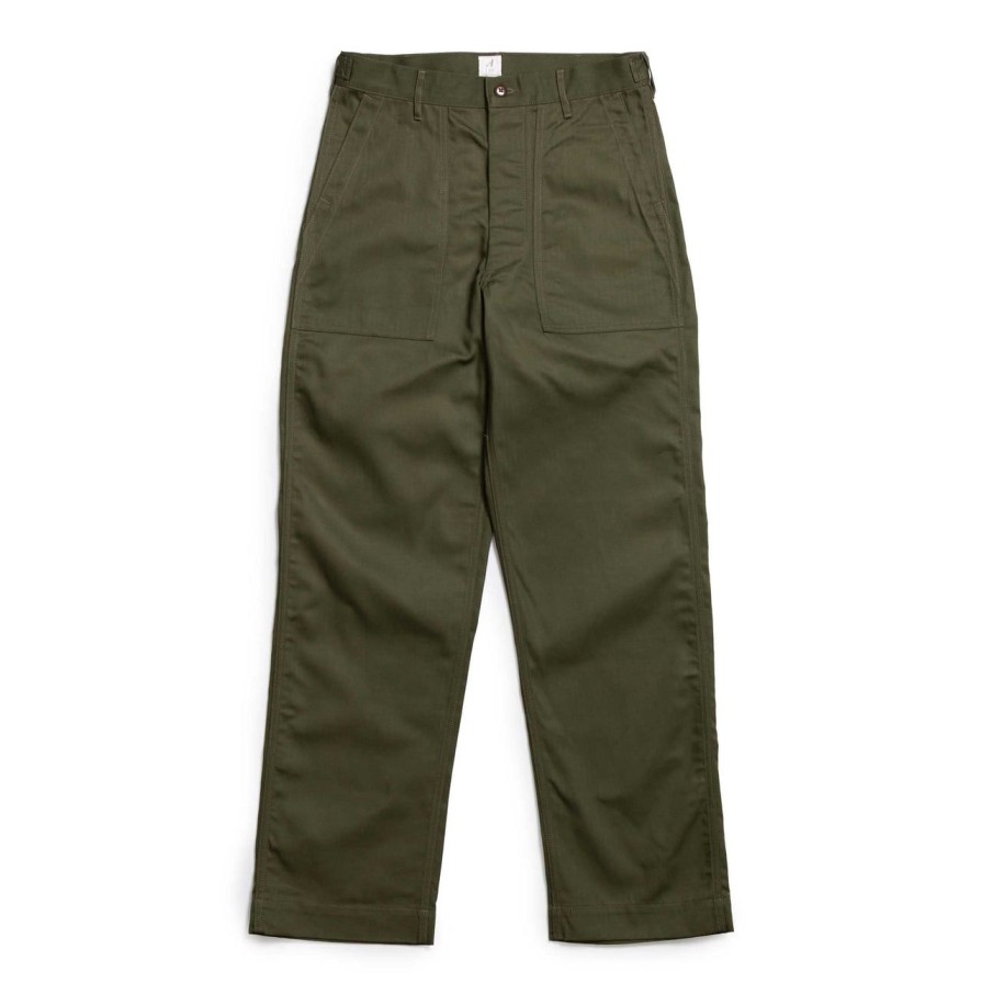 Clothing Anatomica Pants & Trousers | Anatomica 1947 Hbt Utility Pant Olive Drab