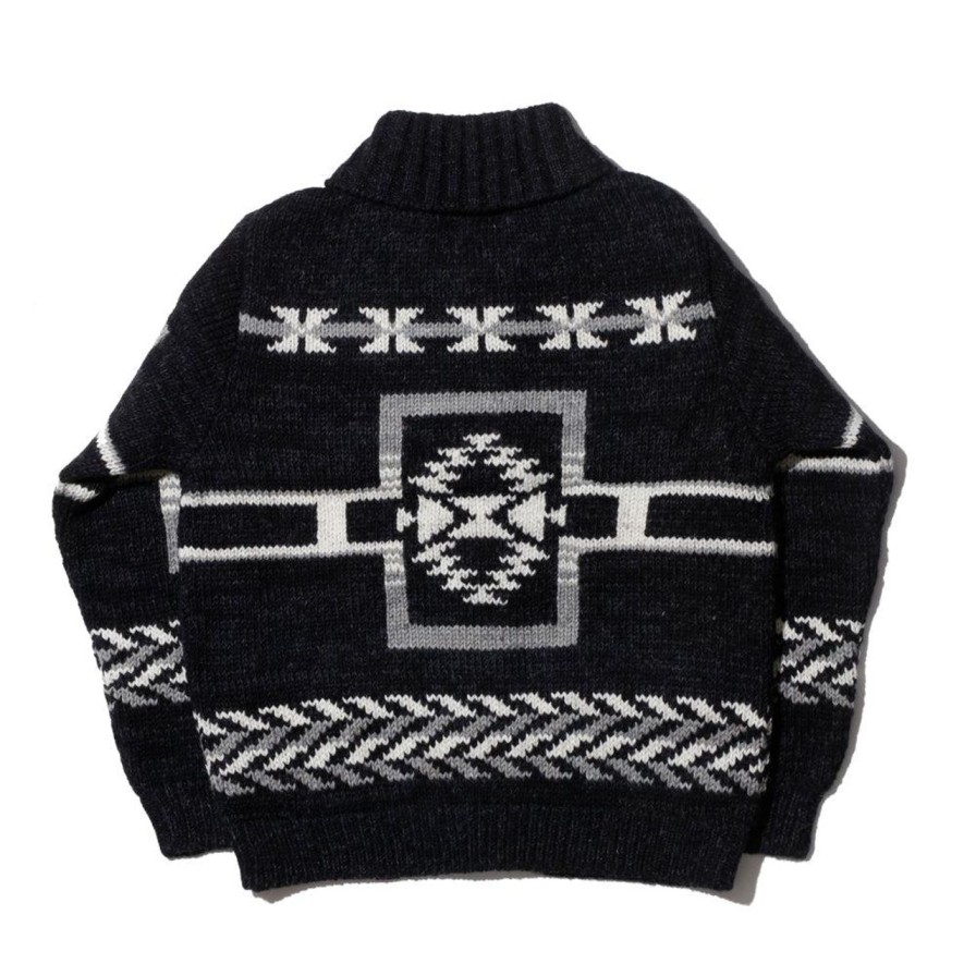 Clothing Pherrow's Knitwear | Pherrow'S Hand Knitted Cardigan Black